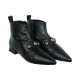 botin tacon 3cm con piso cerco y adornos banda con remaches