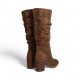 bota tacon 7 cm con caña fruncida linea camdem