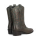 bota cowboy con caña bordada linea queens