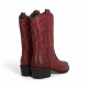 bota cowboy con caña bordada linea queens