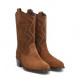 bota cowboy con caña bordada linea quenns
