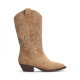bota cowboy linea western con caña bordada