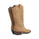 bota cowboy linea western con caña bordada