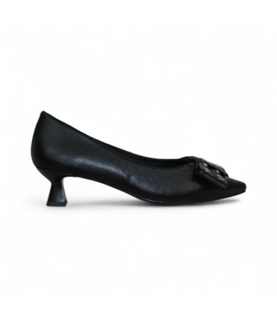 salon tacon 5 cm con lazo con incrustaciones metal y piso goma flexible