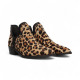 botin cowboy con remaches piel print animal linea cecile