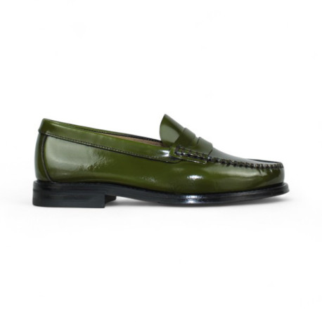zapato mocasin tipo castellano piel antic cosido manual