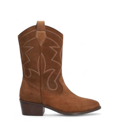 bota cowboy con caña bordada linea quenns