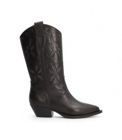 bota cowboy linea western caña bordada con micros