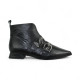 botin tacon 5 cm con hebillas y remaches con piso cerco