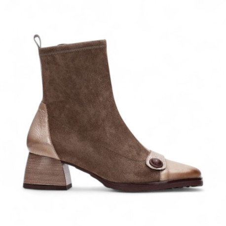 botin combinado strech con punta cuadrada linea marsella