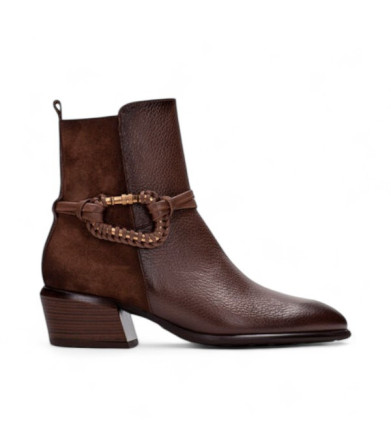 botin combinado con adorno lateral