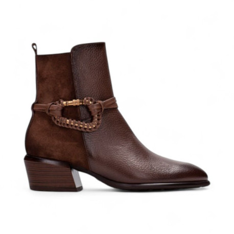 botin combinado con adorno lateral